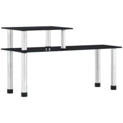 Hommoo Kitchen Shelf Black 45x16x26 Cm Tempered Glass