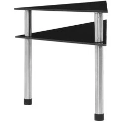 Hommoo Kitchen Shelf Black 49.5x35x26 Cm Tempered Glass -Vonshef shop 59931143 3