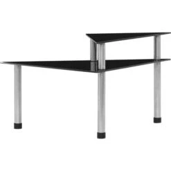 Hommoo Kitchen Shelf Black 49.5x35x26 Cm Tempered Glass -Vonshef shop 59931143 4