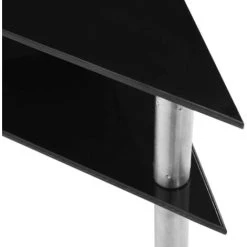 Hommoo Kitchen Shelf Black 49.5x35x26 Cm Tempered Glass -Vonshef shop 59931143 5