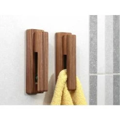 OSQI Modern Wooden Towel Holders -Set Of 2 Self Adhesive Towel Hook Wood Wall Mounted Towel Holder Home Decor- Durable, Easy Installation,Firmly Holds Towel (Walnut) 7 OSQI Modern Wooden Towel Holders -Set Of 2 Self Adhesive Towel Hook Wood Wall Mounted Towel Holder Home Decor- Durable, Easy Installation,Firmly Holds Towel (Walnut) -Vonshef shop 60365175 3