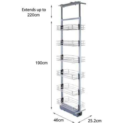 KuKoo Pull Out Kitchen Larders, 46cm D, 190-220cm H, Soft Close 2 KuKoo Pull Out Kitchen Larders, 46cm D, 190-220cm H, Soft Close - Image 2