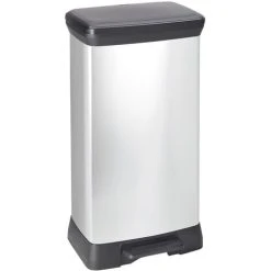 Pedal Bin Deco 50 L Silver Curver