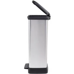 Pedal Bin Deco 50 L Silver Curver -Vonshef shop 60815266 5