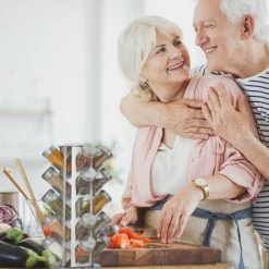 Relaxdays Spice Rack, 20 Glass Jars, Rotatable, Stainless Steel, H X D: Approx. 34 X 22 Cm, Silver -Vonshef shop 61316773 5