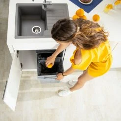 Relaxdays Built-in Waste Bin 2 Compartment 20 Volume Each, Pull-out Disposal Unit, Recycling, HWD: 41 X 34 X 52 Cm, Grey -Vonshef shop 62287744 5