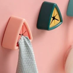 GROOFOO 6 Pieces Towel Holder, Towel Holder Clip, Adhesive Towel Holder, Kitchen Towel Holder, 3 Colours, Self-adhesive, No Drilling, Easy To Use, For Bathroom, Wardrobe And Closet -Vonshef shop 63606070 5