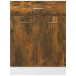 Drawer Bottom Cabinet Smoked Oak 60x46x81.5 Cm Engineered Wood VidaXL -Vonshef shop 64017191 5