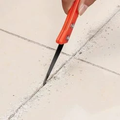 QERSTA Grout Remover Tools Foldable Caulking Tool Caulk Grout Cleaning Knife 4 Pieces Tools With 8 Spare Blades For Grout Removal -Vonshef shop 64193408 5