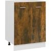 Bottom Cabinet Smoked Oak 60x46x81.5 Cm Engineered Wood VidaXL