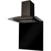 S I A SIA SPC70BL 70cm X 75cm Black Toughened Curved Glass Kitchen Splashback