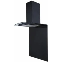 S I A SIA SPC70BL 70cm X 75cm Black Toughened Curved Glass Kitchen Splashback -Vonshef shop 65334603 4