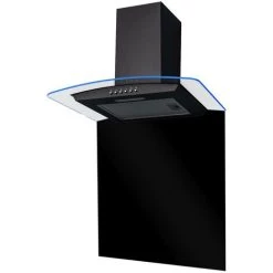 S I A SIA SPC60BL 60cm X 75cm Black Toughened Curved Glass Kitchen Splashback 7 S I A SIA SPC60BL 60cm X 75cm Black Toughened Curved Glass Kitchen Splashback -Vonshef shop 65334753 4