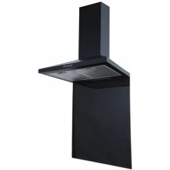 S I A SIA SP70BL 70cm X 75cm Black Toughened Kitchen Glass Splashback