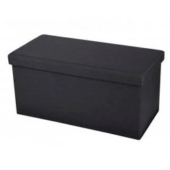 Viss 2 Seater Large Black Folding Storage Box