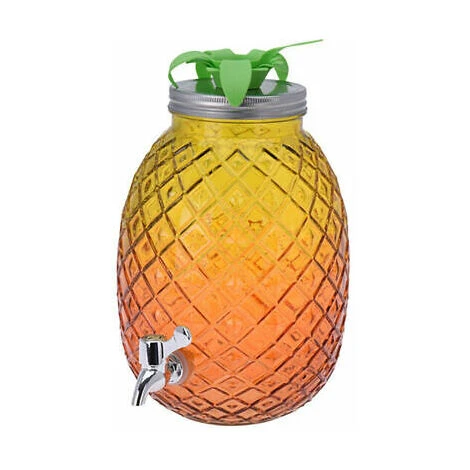 Viss Beverage Dispenser Pineapple Glass Drinks Water Juice Server Tap Screw Top Lid 1 Viss Beverage Dispenser Pineapple Glass Drinks Water Juice Server Tap Screw Top Lid