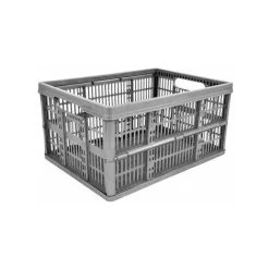 Viss 32 LITRE FOLDABLE CRATE PLASTIC STORAGE BOX BASKET CRATES FLAT GOOD FOR CARS