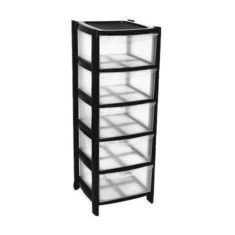 Viss 5 DRAWER PLASTIC STORAGE TOWER - 4 COLOURS - STRONG - HOME - SCHOOL 1 Viss 5 DRAWER PLASTIC STORAGE TOWER - 4 COLOURS - STRONG - HOME - SCHOOL