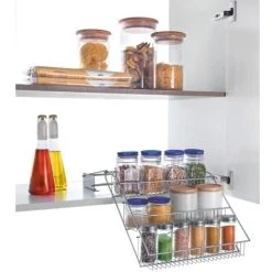 3-tier Spice Rack Up&Down On Rails Metaltex -Vonshef shop 66087132 3