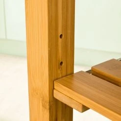 SoBuy Bamboo Kitchen Storage Trolley Cart With Folding Worktop, FKW25-N -Vonshef shop 6614188 5