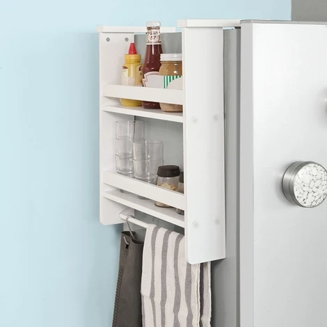 SoBuy Refrigerator Hanging Kitchen Spice Holder Rack,White,FRG149-W 3 SoBuy Refrigerator Hanging Kitchen Spice Holder Rack,White,FRG149-W - Image 3