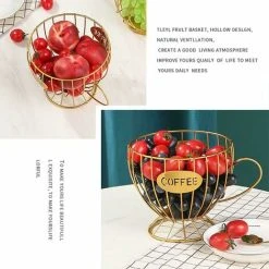READCLY Coffee Pod Holder, Metal Coffee Creamer Container, Multiple Espresso Storage Baskets And Kitchen Counter, Coffee Table (Gold) 8 READCLY Coffee Pod Holder, Metal Coffee Creamer Container, Multiple Espresso Storage Baskets And Kitchen Counter, Coffee Table (Gold) -Vonshef shop 66547602 4