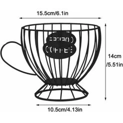 READCLY Coffee Pod Holder, Coffee Creamer Box, Coffee Organizer, Multiple Storage Baskets For Kitchen Espresso, Coffee Table Countertop, Bar (Black) 9 READCLY Coffee Pod Holder, Coffee Creamer Box, Coffee Organizer, Multiple Storage Baskets For Kitchen Espresso, Coffee Table Countertop, Bar (Black) -Vonshef shop 66547603 5