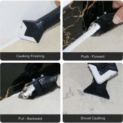 MONLY 10pcs Silicone Caulking Tool Set, Silicone Smoothing Grout Remover Finishing Tool -Vonshef shop 66564586 4