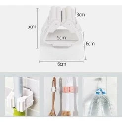 MONLY 4 Pack Self Adhesive No Drill Dog Mop Holders -Vonshef shop 66565439 5