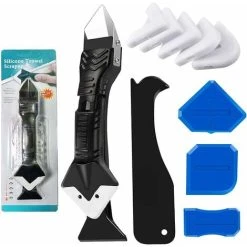 QERSTA 10pcs Silicone Caulking Tool Set, Silicone Smoothing Grout Remover Finishing Tool