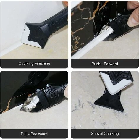 QERSTA 10pcs Silicone Caulking Tool Set, Silicone Smoothing Grout Remover Finishing Tool 4 QERSTA 10pcs Silicone Caulking Tool Set, Silicone Smoothing Grout Remover Finishing Tool - Image 4