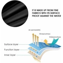 MONLY 2/3/4 Seater Garden Bench Cover Waterproof Outdoor Furniture Covers With Extra PVC Coating Durable Oxford Material, Patio Loveseat Cover (2 Seater (53L X 26W X 35H)) -Vonshef shop 67668075 4