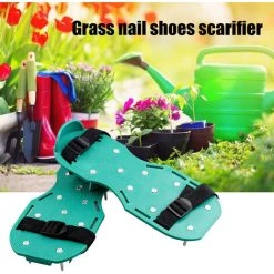 MONLY Grass Spiked Gardening Walking Revitalizing Lawn Aerator Sandals Nail Shoes Tool Nail Cultivator Yard Garden Tool -Vonshef shop 67914597 3
