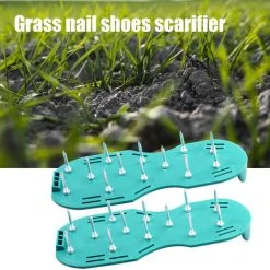 MONLY Grass Spiked Gardening Walking Revitalizing Lawn Aerator Sandals Nail Shoes Tool Nail Cultivator Yard Garden Tool -Vonshef shop 67914597 4