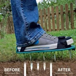 MONLY Grass Spiked Gardening Walking Revitalizing Lawn Aerator Sandals Nail Shoes Tool Nail Cultivator Yard Garden Tool -Vonshef shop 67914597 5