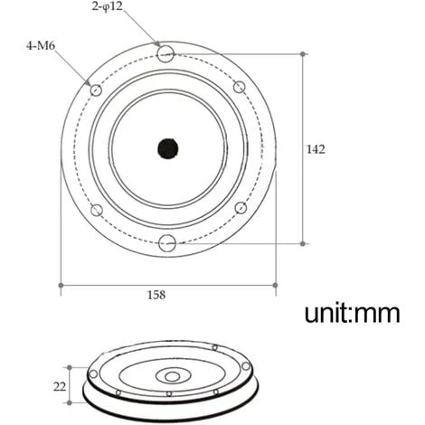 AOUGO Ø16cm Round Turntable Bearing, Swivel Base For Boat Seat/Bar Stool, Heavy Duty Swivel Plate Hardware 5 AOUGO Ø16cm Round Turntable Bearing, Swivel Base For Boat Seat/Bar Stool, Heavy Duty Swivel Plate Hardware - Image 5