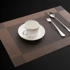EINEMGELD Placemat, Placemat Set Of 4 Non-slip Washable PVC Wear-resistant Heat-resistant Placemats For Home Restaurant Dining Table -Vonshef shop 68106146 4