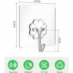 MONLY Wall Adhesive, Adhesive Pack 9,s Adhesives Maximum Load 8kg, Wall Adhesive For Hanging Keys, Corks, Kitchen Utensils, Towels And More -Vonshef shop 68262104 2