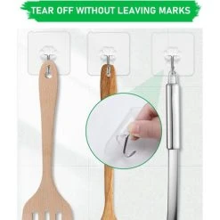 MONLY Wall Adhesive, Adhesive Pack 9,s Adhesives Maximum Load 8kg, Wall Adhesive For Hanging Keys, Corks, Kitchen Utensils, Towels And More -Vonshef shop 68262104 3