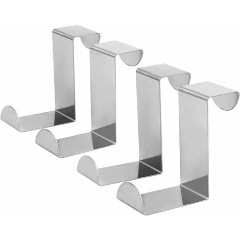 MONLY Stainless Steel Reversible Right Angle S-Hook For Door Storage Items-4 Pcs (Stainless Steel) 1 MONLY Stainless Steel Reversible Right Angle S-Hook For Door Storage Items-4 Pcs (Stainless Steel)