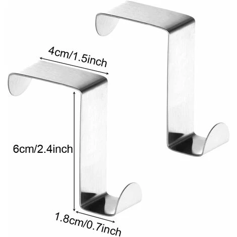 MONLY Stainless Steel Reversible Right Angle S-Hook For Door Storage Items-4 Pcs (Stainless Steel) 5 MONLY Stainless Steel Reversible Right Angle S-Hook For Door Storage Items-4 Pcs (Stainless Steel) - Image 5