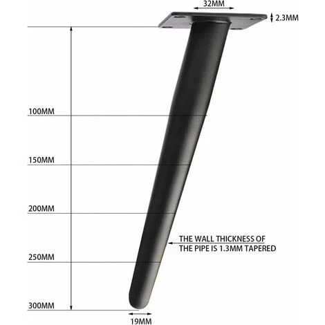 NAXUNNN Furniture Legs, 4 Pieces DIY Metal Table Legs, Cone Cabinet Legs, Sofa Legs, Non-Slip Silent Base For Coffee, TV Tables And Other Interchangeable Furniture (Height 15cm) 2 NAXUNNN Furniture Legs, 4 Pieces DIY Metal Table Legs, Cone Cabinet Legs, Sofa Legs, Non-Slip Silent Base For Coffee, TV Tables And Other Interchangeable Furniture (Height 15cm) - Image 2