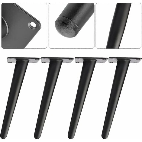 NAXUNNN Furniture Legs, 4 Pieces DIY Metal Table Legs, Cone Cabinet Legs, Sofa Legs, Non-Slip Silent Base For Coffee, TV Tables And Other Interchangeable Furniture (Height 15cm) 3 NAXUNNN Furniture Legs, 4 Pieces DIY Metal Table Legs, Cone Cabinet Legs, Sofa Legs, Non-Slip Silent Base For Coffee, TV Tables And Other Interchangeable Furniture (Height 15cm) - Image 3
