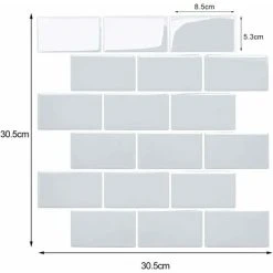 NAXUNNN Tile Stickers For Kitchen Bathroom, Backsplash Adhesive Kitchen Grey, Waterproof Tile Adhesive Decorative Wall Sticker Tiles 4 Pieces 9 NAXUNNN Tile Stickers For Kitchen Bathroom, Backsplash Adhesive Kitchen Grey, Waterproof Tile Adhesive Decorative Wall Sticker Tiles 4 Pieces -Vonshef shop 68336757 5