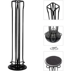RHAFAYRE Coffee Capsule Holder Compatible With Nespresso (40 X Capsules) - Holders For Nespresso Classic Coffee Capsules - Rotating Holder (Black) -Vonshef shop 69287404 3