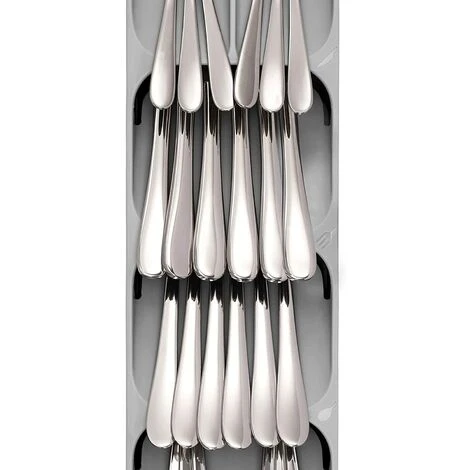 FUHUIDATRADING Compact Cutlery Organizer Kitchen Drawer Tray, Small, Gray 4 FUHUIDATRADING Compact Cutlery Organizer Kitchen Drawer Tray, Small, Gray - Image 4