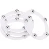 OSQI Set Of 4 2 Swivel Swivel Brackets Steel Ball Bearing Ring Shaped Kitchen Cabinet Corner Rotating Brackets, White