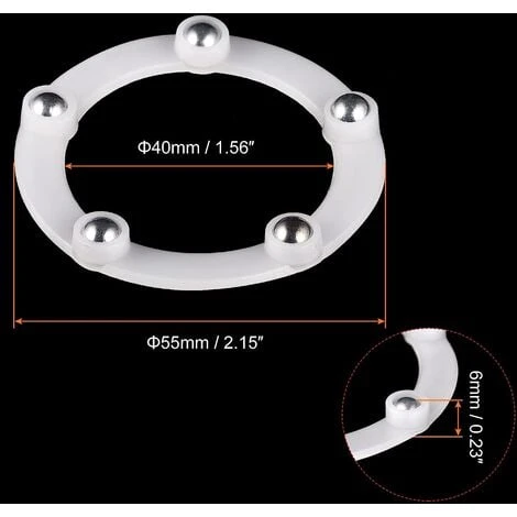 OSQI Set Of 4 2 Swivel Swivel Brackets Steel Ball Bearing Ring Shaped Kitchen Cabinet Corner Rotating Brackets, White 2 OSQI Set Of 4 2 Swivel Swivel Brackets Steel Ball Bearing Ring Shaped Kitchen Cabinet Corner Rotating Brackets, White - Image 2
