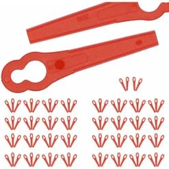JOORRT 100pcs/pack 83mm Trimmer Attachment For Lawn Mower And Rider Plastic Cutter Accessories For Brush Cutters Lawn Mower Grass Trimmer Gardening Tool Replacement, Red