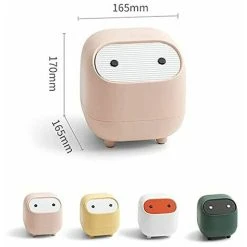 Langray Mini Countertop Trash Can With Lid, Cute Plastic Trash Bin For Desk, Bathroom, Table Or Coffee Table - Throw Cotton Rounds, Makeup Sponges (Pink) 9 Langray Mini Countertop Trash Can With Lid, Cute Plastic Trash Bin For Desk, Bathroom, Table Or Coffee Table - Throw Cotton Rounds, Makeup Sponges (Pink) -Vonshef shop 69698198 5